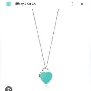 Tiffany and Co Blue Heart Necklace